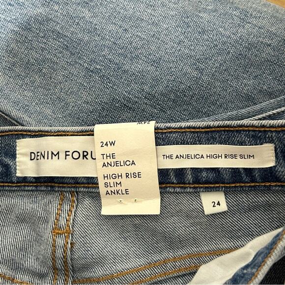 Aritzia Denim Forum Angelica High Rise Slim Jeans Pin Up Wash Size 24 NWT - Picture 4 of 14